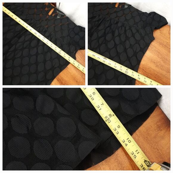 INC INTERNATIONAL CONCEPTS Sheer Polka-Dot Black Mini Dress - Picture 8 of 8